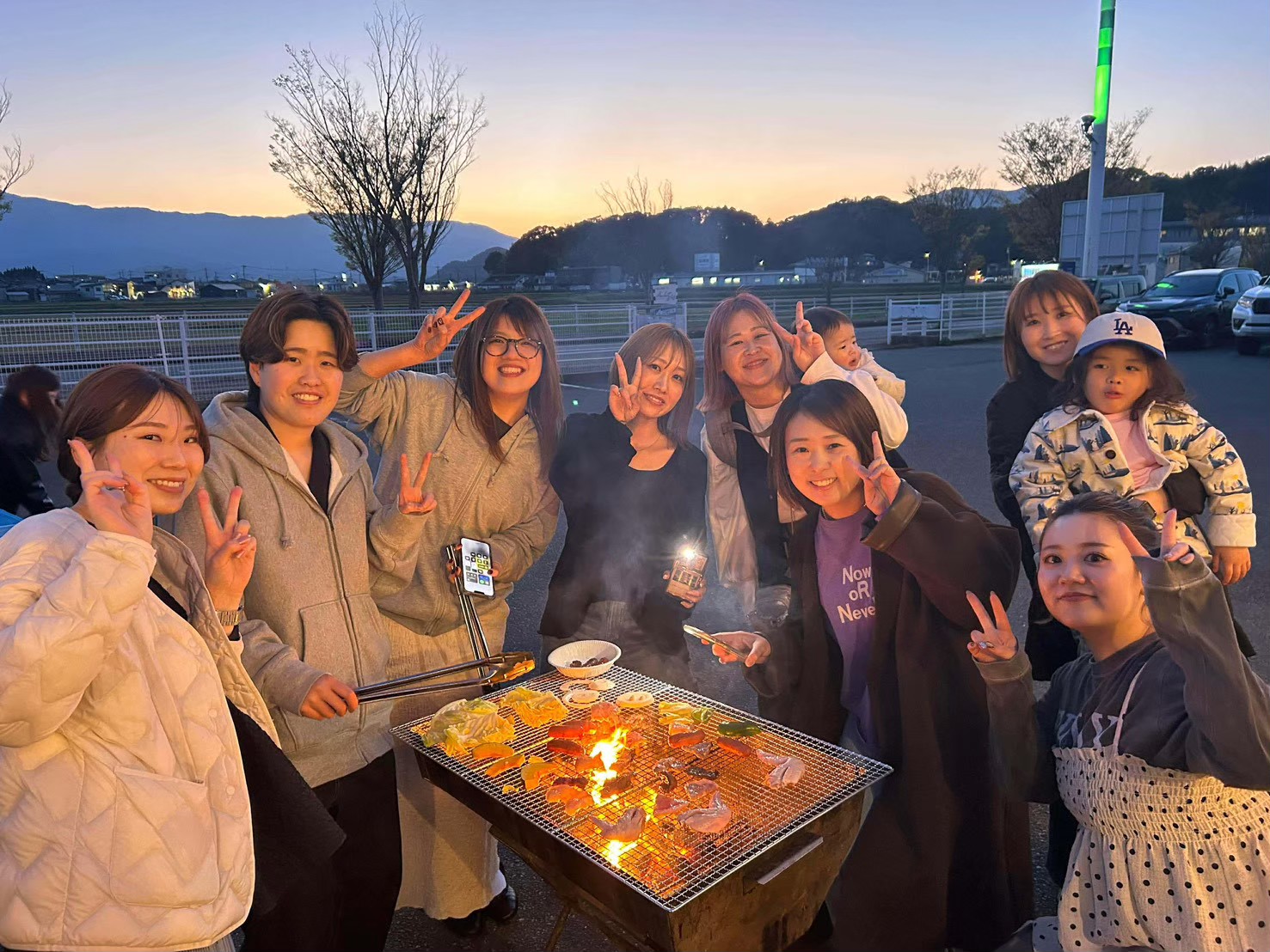 夕暮れのBBQ